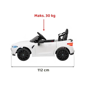Biały samochód na akumulator dla dzieci BMW M4.webp