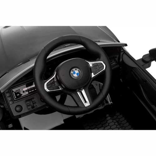 Mocne BMW M4 Dla Dzieci z Licencją 12V 14Ah, 2x45W, SX2418 - Czarny - kierownica bmw dla dzieci.webp