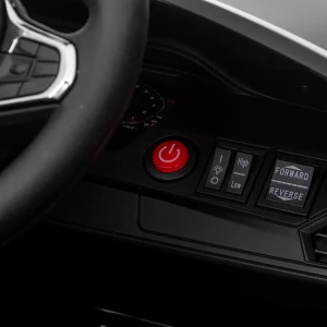 Mocne BMW M4 Dla Dzieci z Licencją 12V 14Ah, 2x45W, SX2418 - Czarny - przycisk start stop.webp