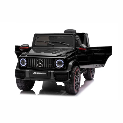 Mercedes AMG G63 z Licencją 4x4, 4x30W 12V 7Ah - Czarny - z otwartymi drzwiami.webp