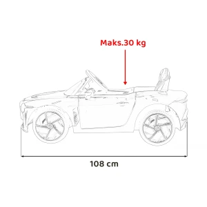 Bentley Bacalar JE1008 - na akumulator - kolor zielony - wymiary i waga.webp