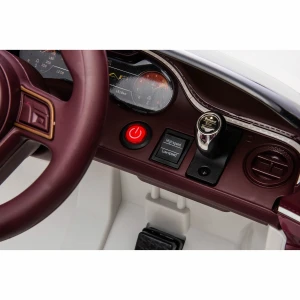 Bentley Bacalar JE1008 - na akumulator - kolor biały - kokpit kierowcy i stacyjka.webp