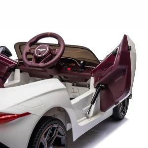 Bentley Bacalar JE1008 - na akumulator - kolor biały - tył z otwartymi do góry drzwiami.webp