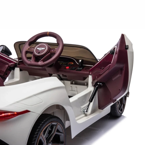 Bentley Bacalar JE1008 - na akumulator - kolor biały - tył z otwartymi do góry drzwiami.webp