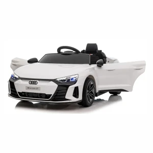 Audi RS E-Tron GT Dla Dzieci - 4x30W, 12-7Ah 4x4 QLS6888 - Kolor Biały - widok przód z otwartymi drzwiami.webp