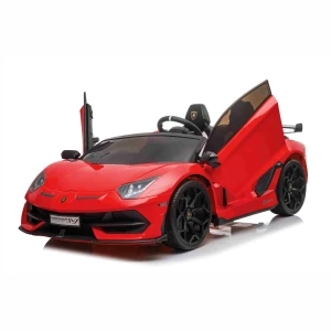 Lamborghini Aventador SVJ, 2x12V/7Ah, 2x200W, SX2028 - Dla 2 Dzieci - Czerwony - Z Funkcją Driftu