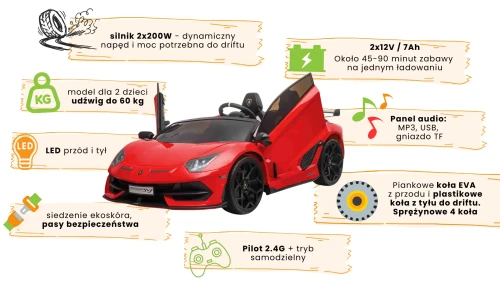 Lamborghini Aventador SVJ - funkcje pojazdu - czerwony.webp