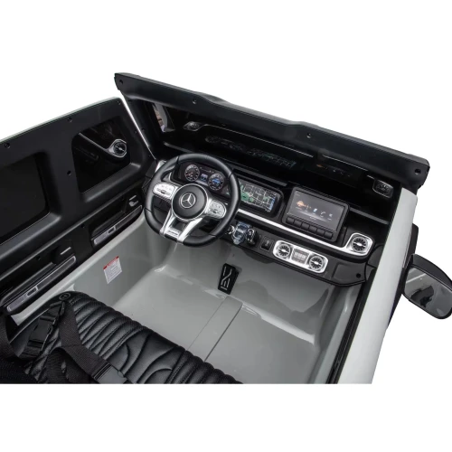Samochód Mercedes G63 XXL 4x4 dla dzieci - czarny - wnętrze.webp