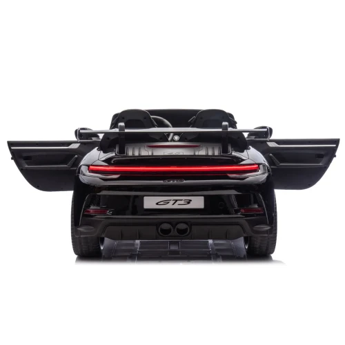pojazd-porsche-GT3-DK-P911-czarny-dla-dzieci-tyl-otwarte-drzwi.webp