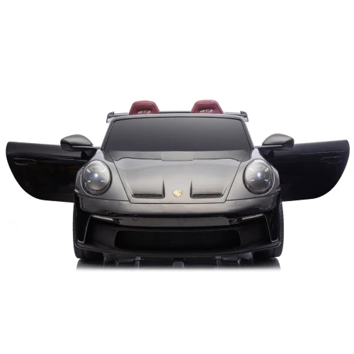 pojazd-porsche-GT3-DK-P911-czarny-dla-dzieci-przod-otwarte-drzwi.webp