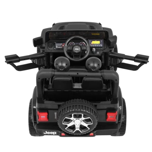 Czarny elektryczny samochód dla dzieci Jeep Wrangler Rubicon.webp