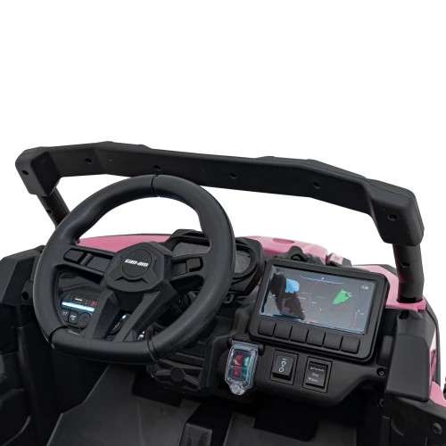 Buggy dla dziecka - ATV CAN-AM - Maverick - Różowy Dla Dziewczynk - kokpit kierowcy.webp