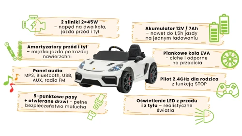 porsche-spyder-rs-718-auto-na-akumulator-dla-dzieci-biale-infografika.webp