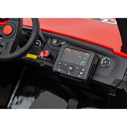 Panel audio MP3 z portem ładowania i dźwignią FORWARDSTOPBACKWARD – deska rozdzielcza buggy Clash Strong 4x4 na akumulator dla dzieci.webp