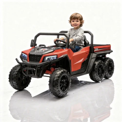 Farmer truck czerwony X-Power z dzieckiem.webp