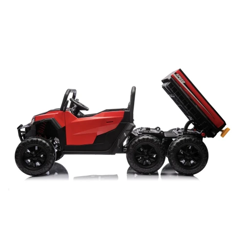 Samochod-dla-dziecka-Farmer-Truck-X-POWER-Czerwony - widok z boku kiper w gorze.webp