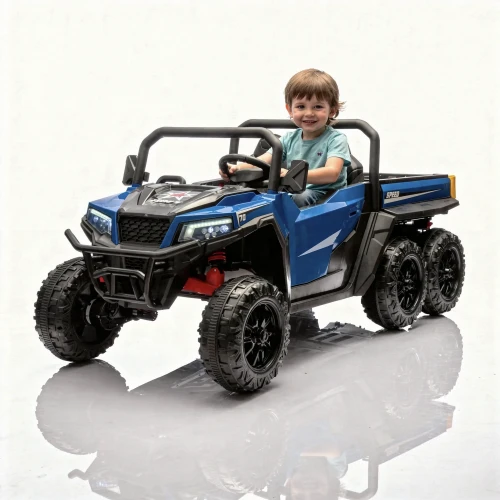 Farmer truck niebieski X-Power z dzieckiem.webp