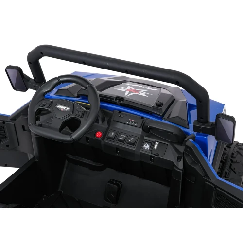 Farmer Truck X-POWER kolor niebieski - najwieksza wywrotka dla dzieci - kokpit i kierownica.webp