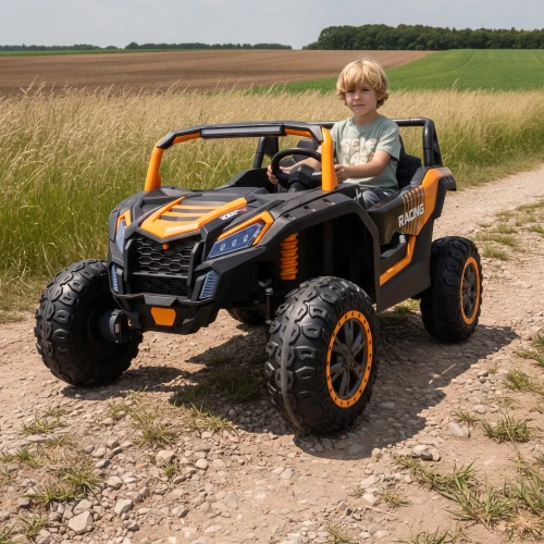 Złoty Buggy Gigantek XXL A032 - z dzieckiem w środku.webp