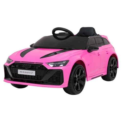 Audi RS6 Avant na Akumulator Dla Dziewczynki - 4x35W, 12V/9Ah - Kolor Różowy - PIOTREK
