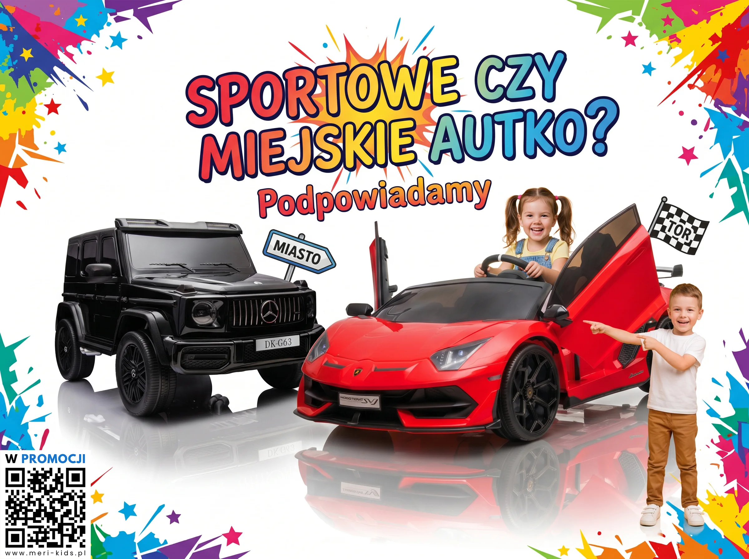 Sportowe i miejskie auto na akumulator dla 5-letniego chłopca - Meri-Kids