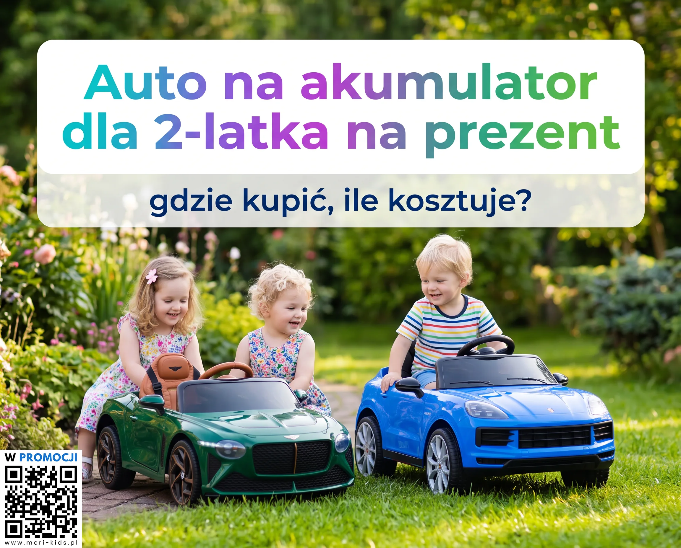 Elektryczne autko na akumulator dla 2-latka na prezent - Meri-Kids