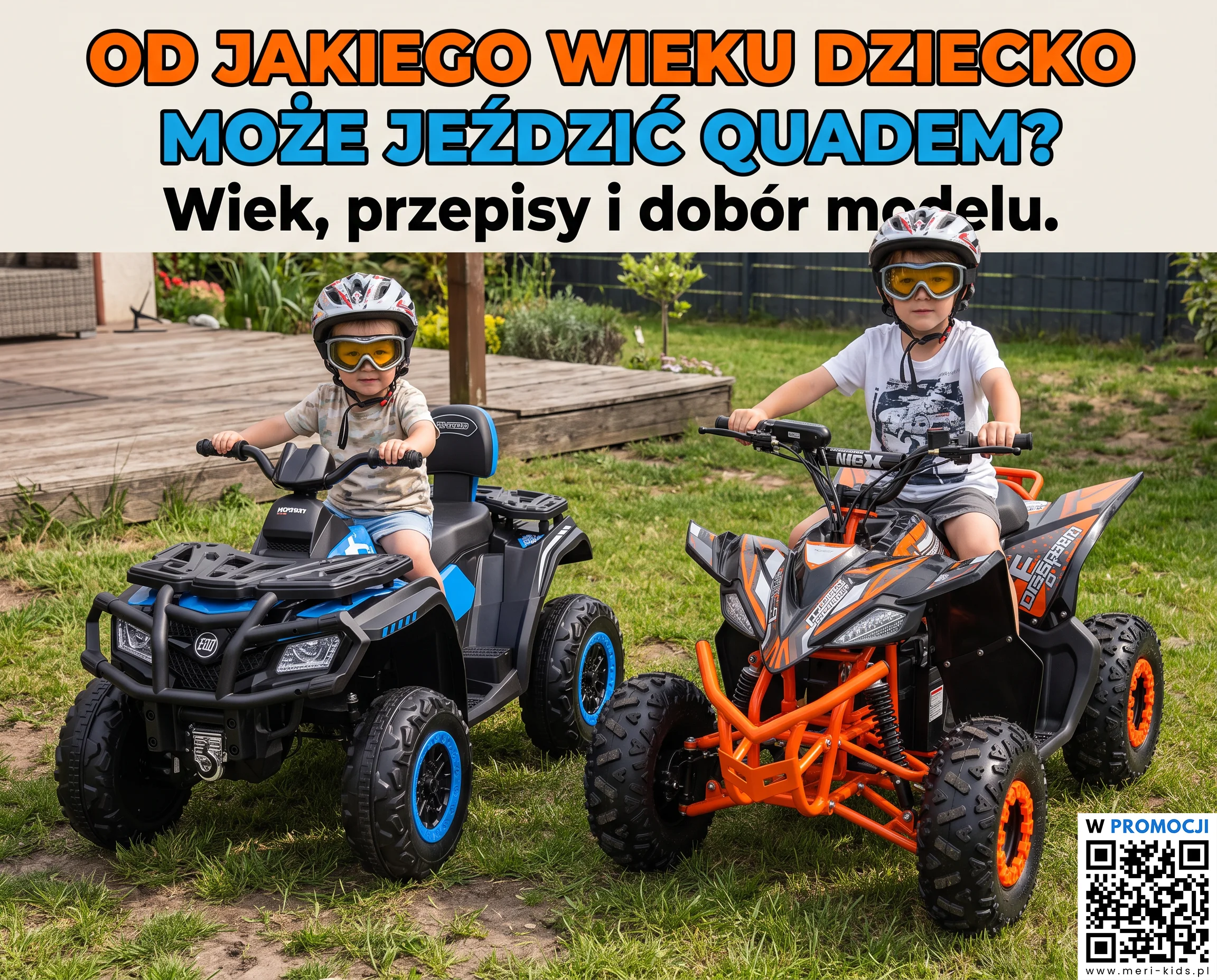 Od jakiego wieku dziecko może jeździć quadem - dziecko na quadzie na akumulator 4x4 w ogrodzie