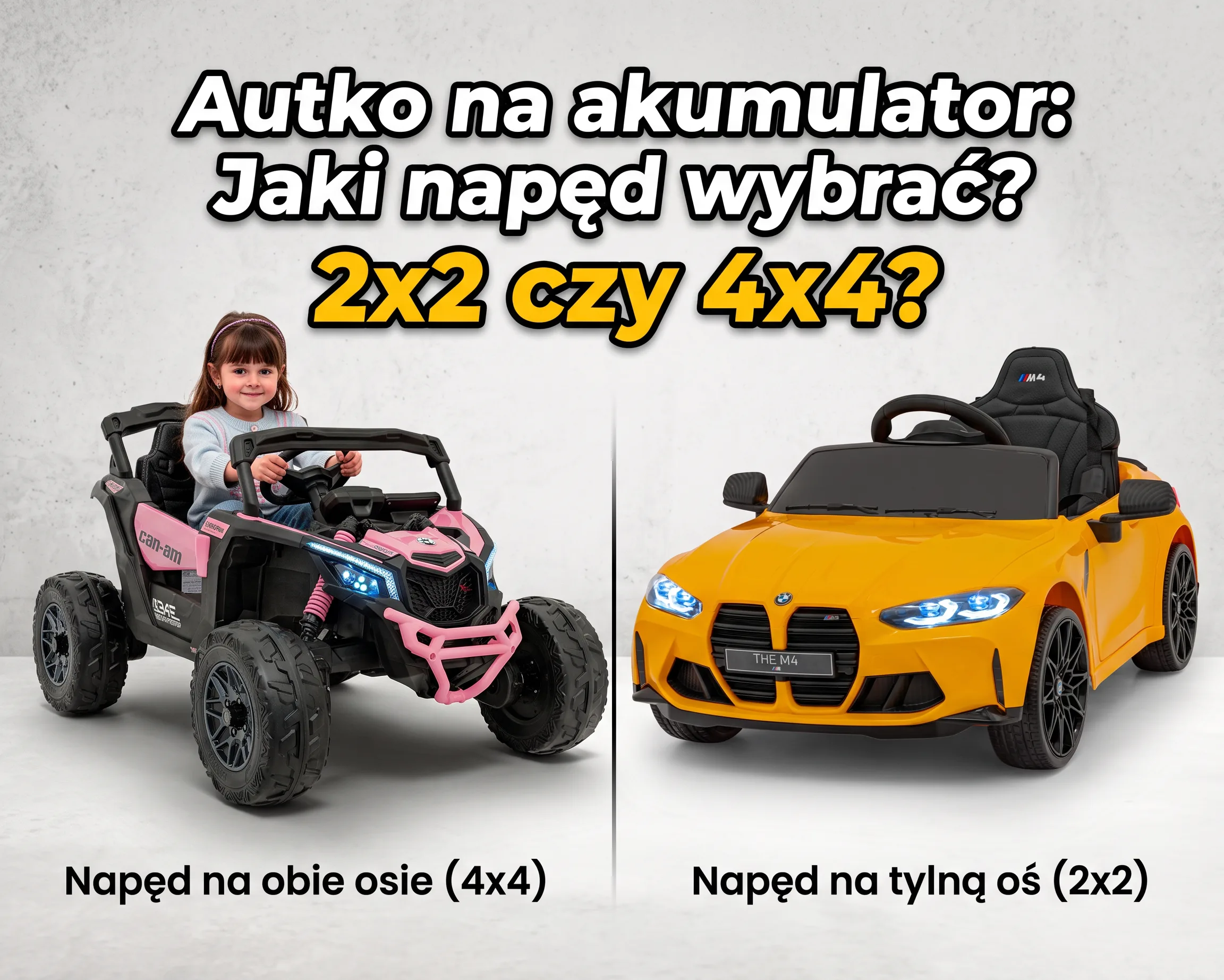 Autko na akumulator - jaki napęd wybrać, standardowy 2x2 czy 4x4