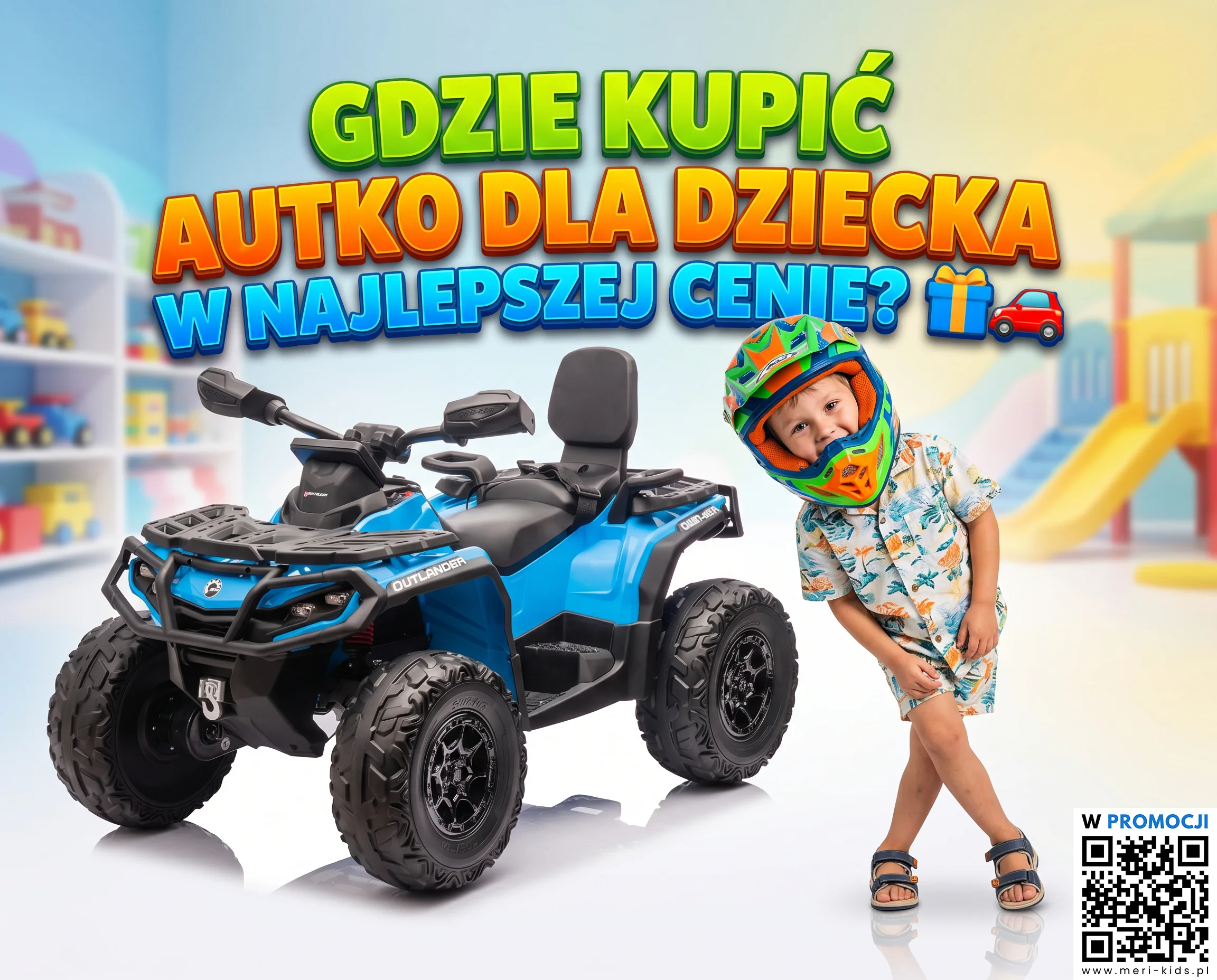 Gdzie kupić samochód elektryczny dla dziecka w najlepszej cenie - dziecko jadące quadem na akumulator