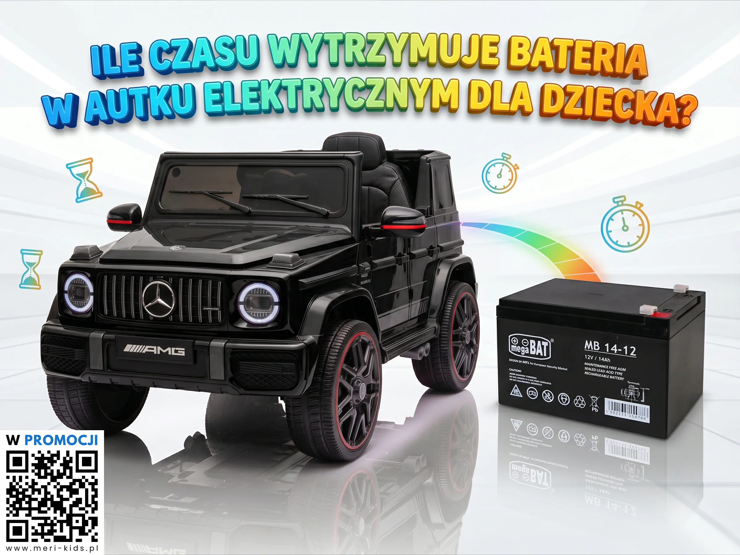 Ile czasu wytrzymuje bateria w autku elektrycznym dla dziecka - Mercedes z akumulatorem